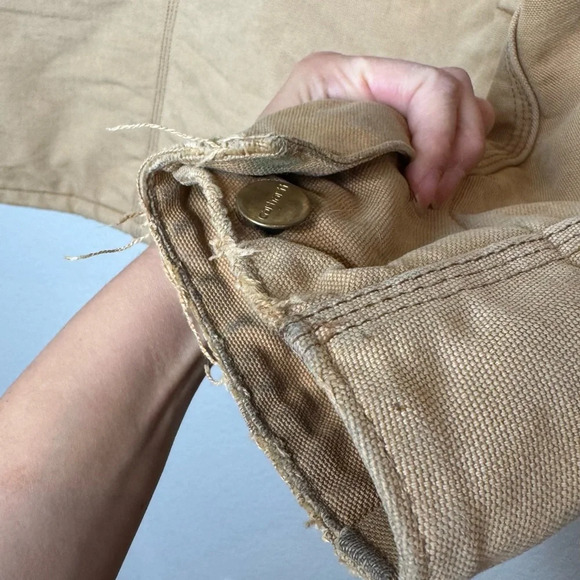 Vintage Carhartt Mens Utilitarian Chore Jacket Size L/XL Blanket Lined - Picture 10 of 15